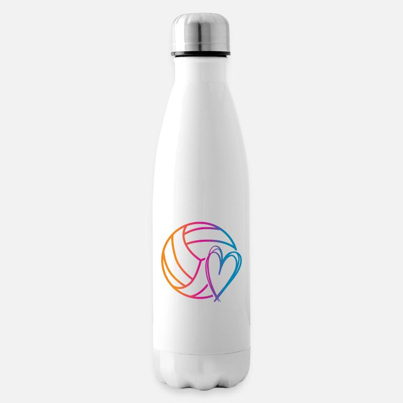 Volleyball Ball - Isolierflasche - Weiß