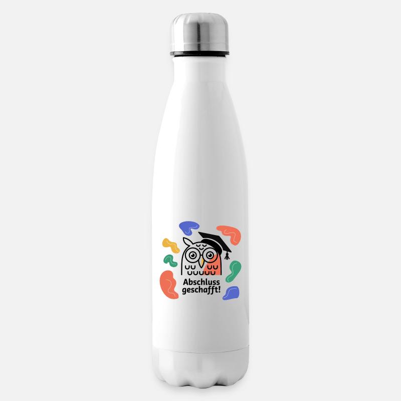 Abschluss-Eule Abstract Organic - Isolierflasche - Weiß