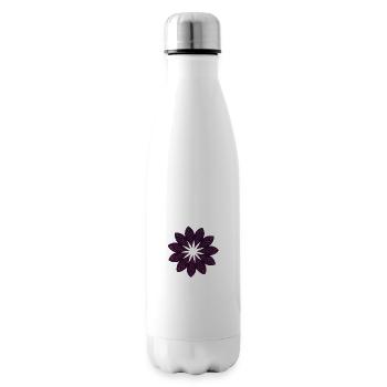 Dunkle Purpur Mandala Blume - Isolierflasche - Weiß - Rechts