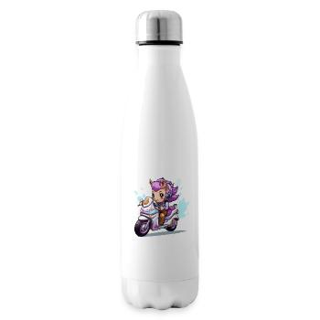 Chibi Motorradheldin - Isolierflasche - Weiß - Rechts