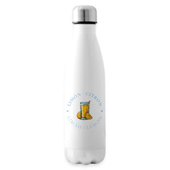 Lemonade Citrus Circle Logo - Insulated Water Bottle - white - Right