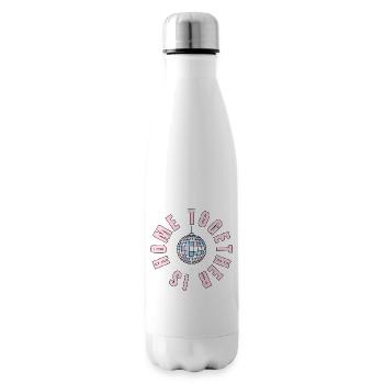 La maison, c’est là où nous sommes ensemble - boule disco - Bouteille isotherme - blanc - Droite