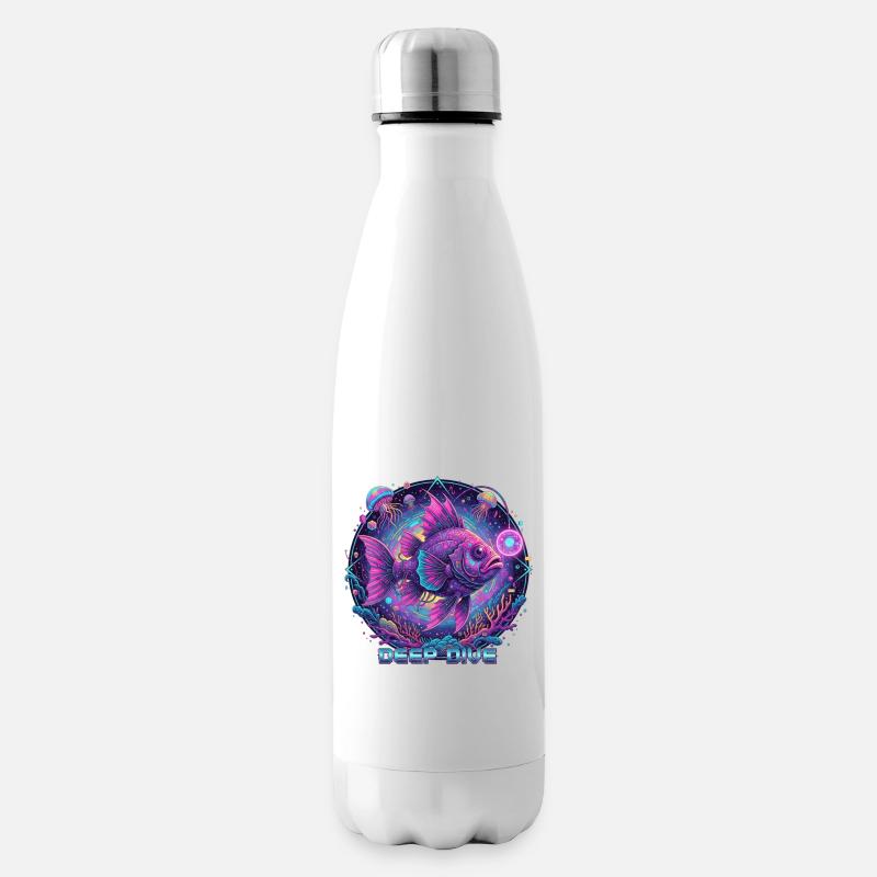 Deep Dive Neonfisch Unterwasser - Isolierflasche - Weiß