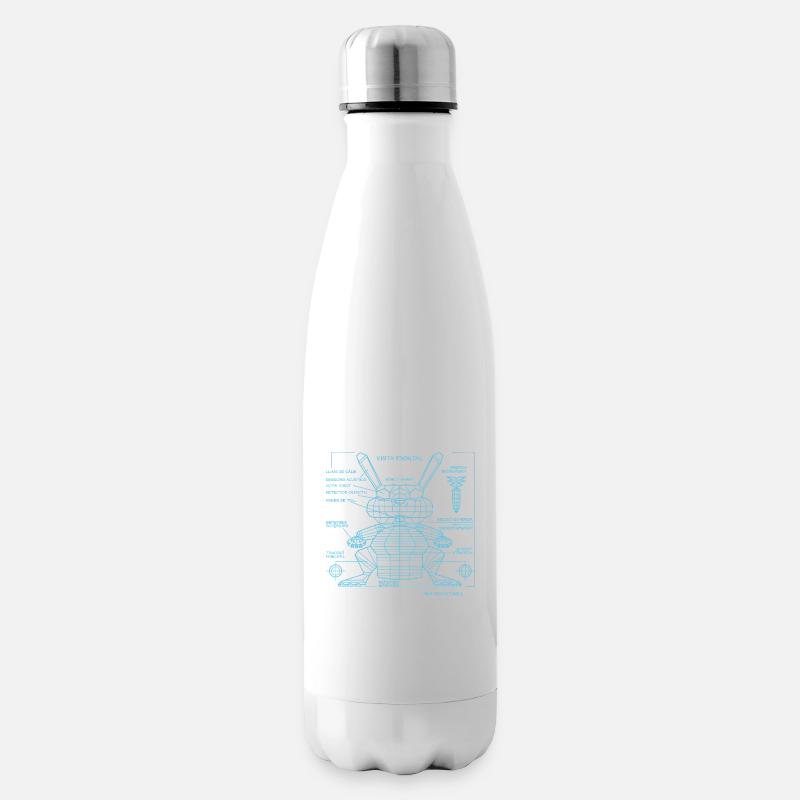 Robot Rabbit - Insulated Water Bottle - white