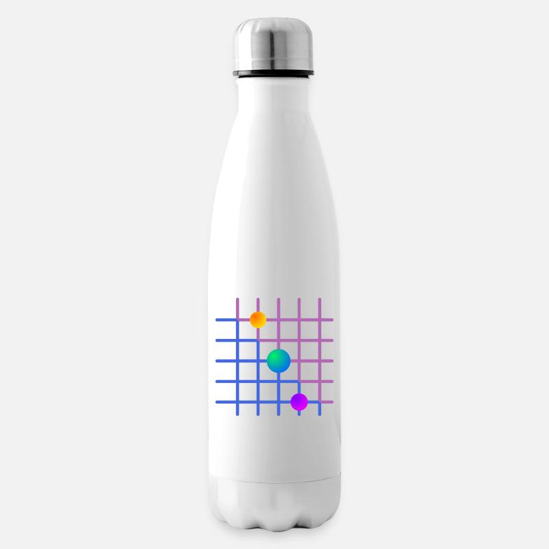 Gradientgitter mit Farbkugeln - Isolierflasche - Weiß