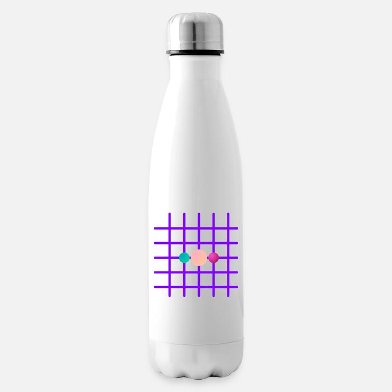 Neon Gitter Dreikugel - Isolierflasche - Weiß