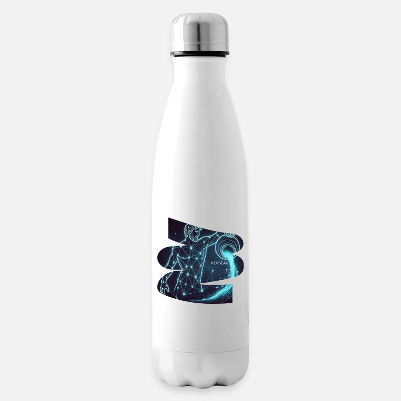 Wassermann-T-Shirt – Sternzeichen des Sternbildes - Isolierflasche - Weiß