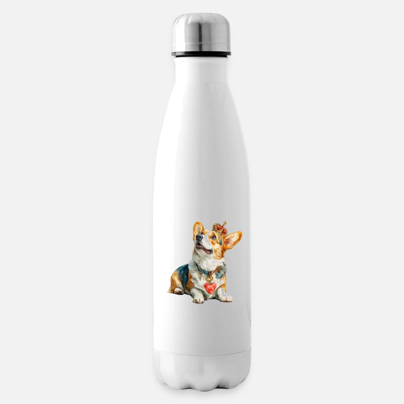Königlicher Corgi - Isolierflasche - Weiß