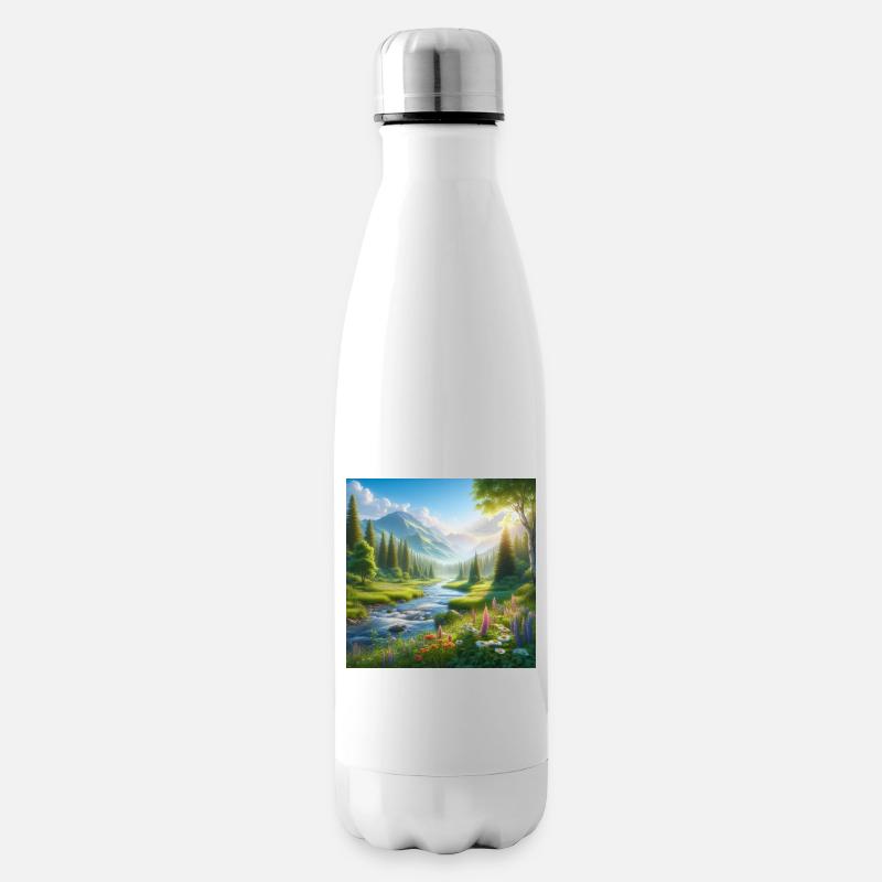 Fjälldalens Frühlingsblumenfluss - Isolierflasche - Weiß