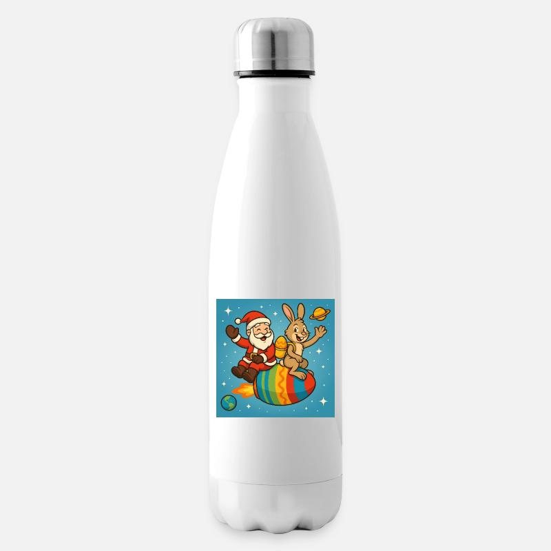 Le lapin de Noël de Pâques dans Star Flight - Bouteille isotherme - blanc