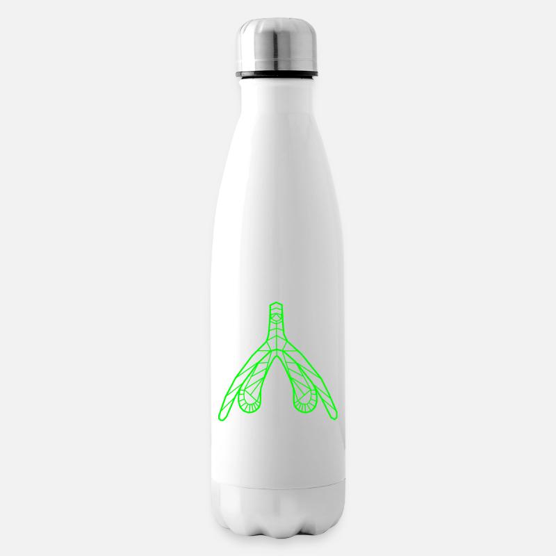 Klitoris_neongruen - Isolierflasche - Weiß