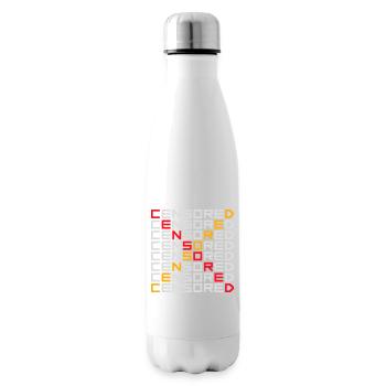 Censored Funny Statement Freedom Logo - Insulated Water Bottle - white - Right