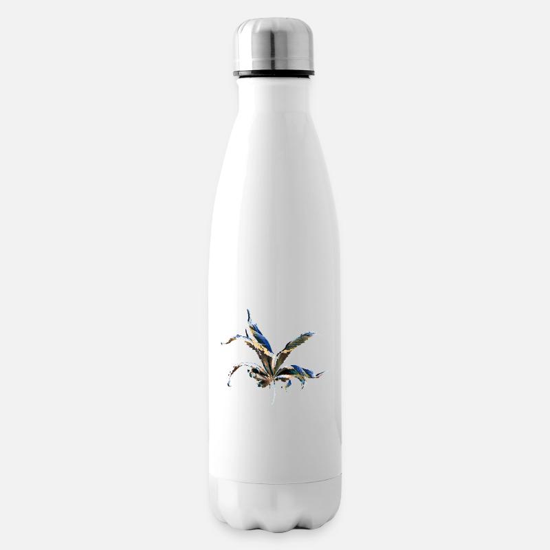 Blattschichten - Isolierflasche - Weiß