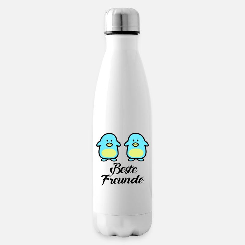 Pinguine Beste Freunde - Isolierflasche - Weiß