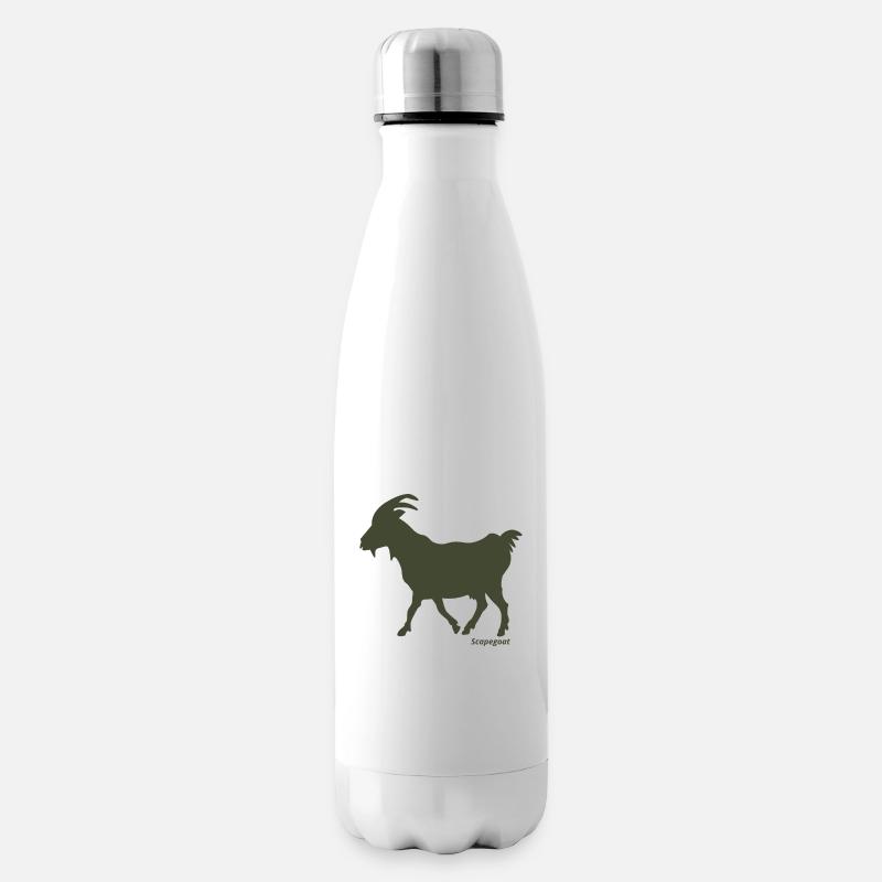 Scapegoat goat olive - Insulated Water Bottle - white