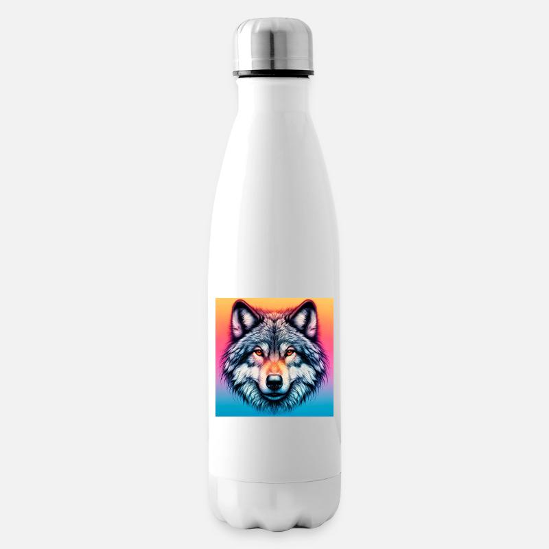 Wolf - Insulated Water Bottle - white