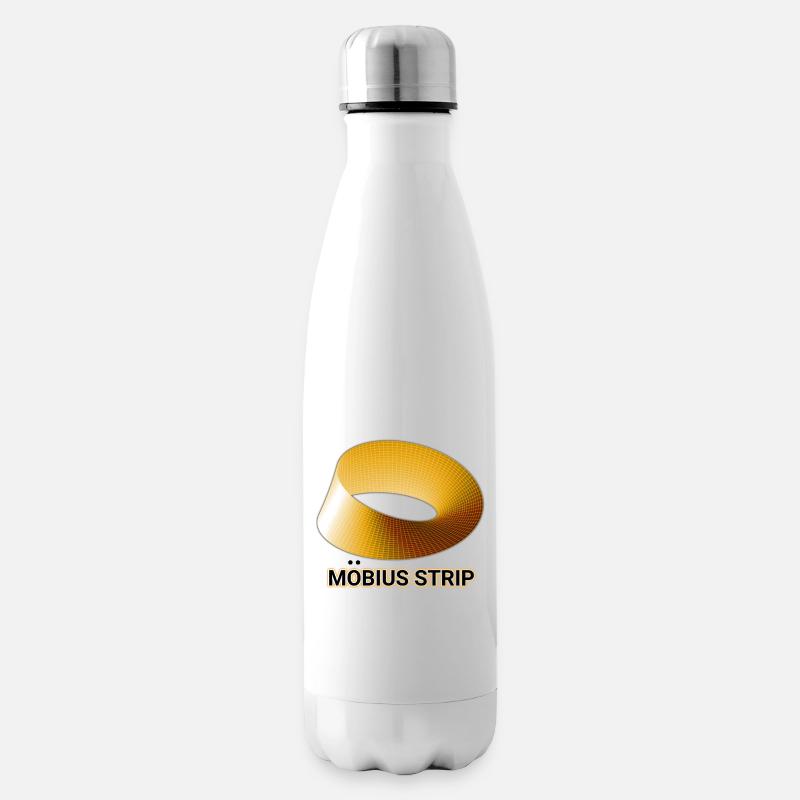 Ruban de Möbius Doré - Bouteille isotherme - blanc
