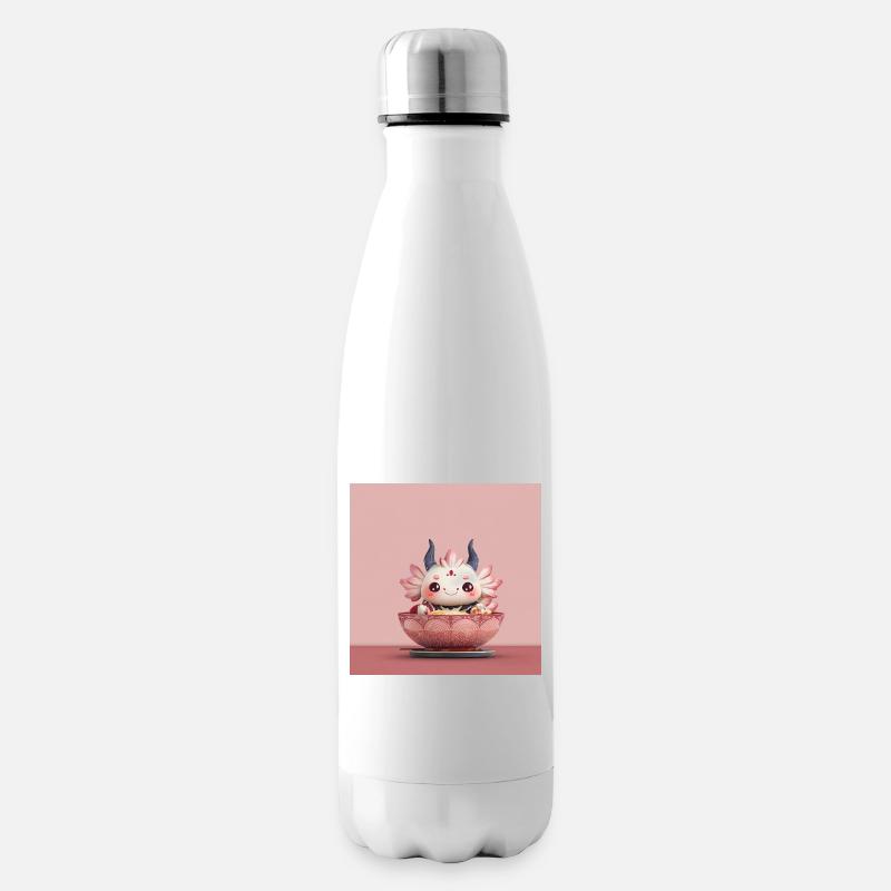 Kawaii Blüten-Dumpling Bowl Drache  - Isolierflasche - Weiß