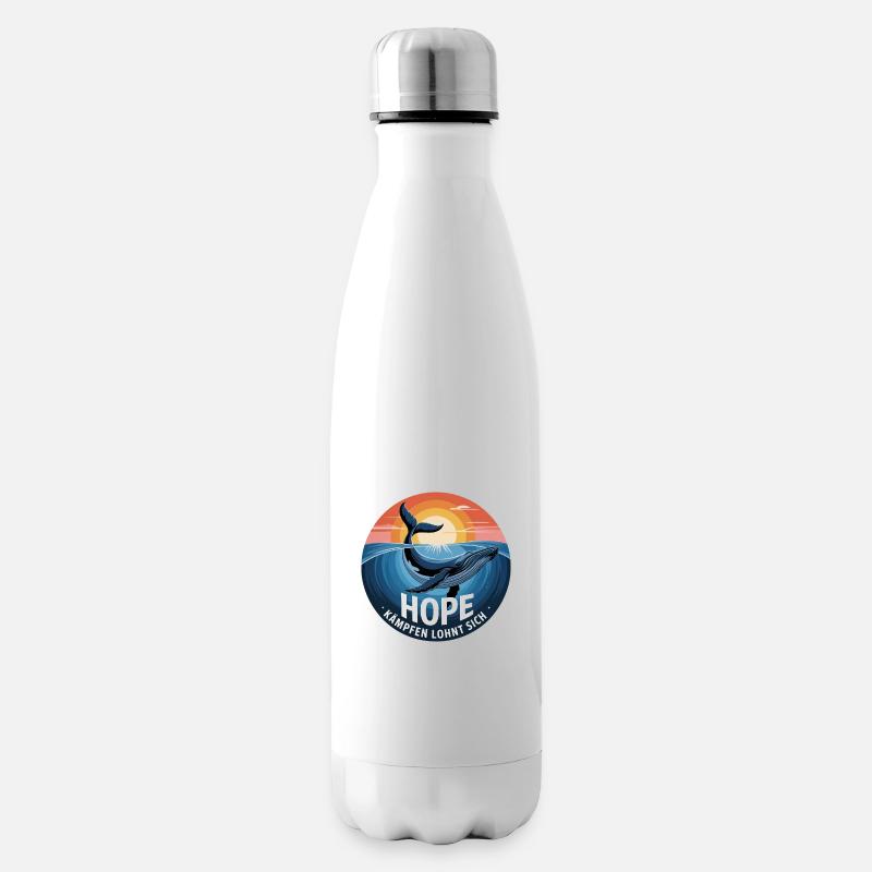 Hope/ Timmy der Wal in der Ostsee - Isolierflasche - Weiß