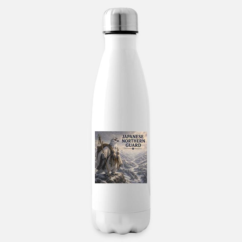 Japanischer Raicho-Bergmönchsvogel - Isolierflasche - Weiß