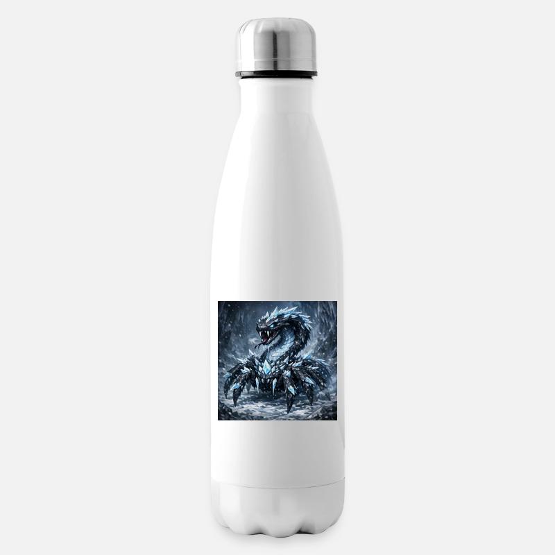Dragon de Cristal dans une tempête de glace - Bouteille isotherme - blanc
