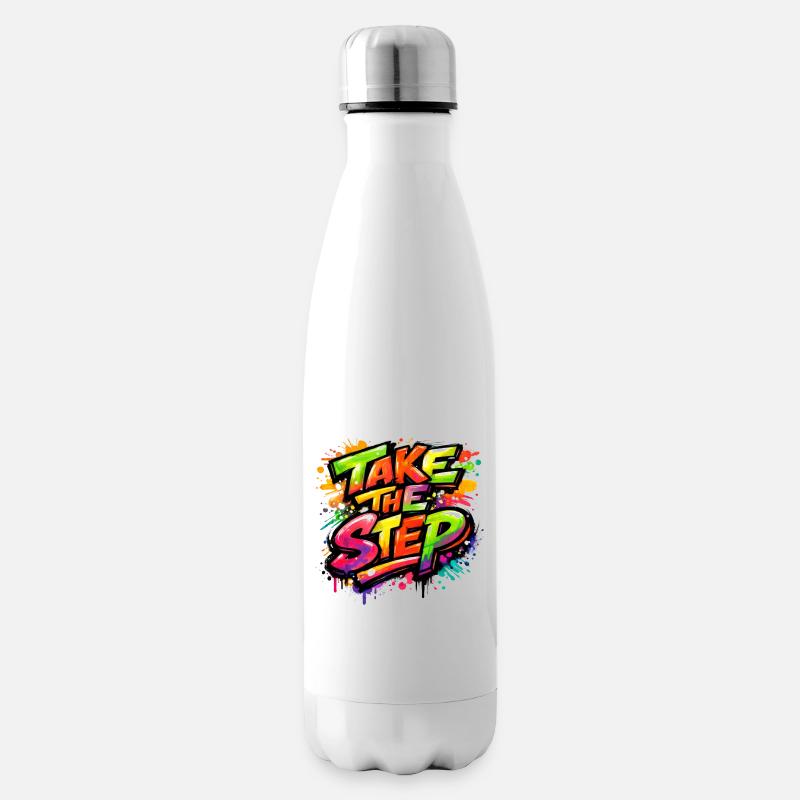 Take_the_Step - Bouteille isotherme - blanc