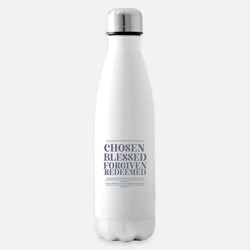 Élu Béni Pardonner Racheté - Bouteille isotherme - blanc