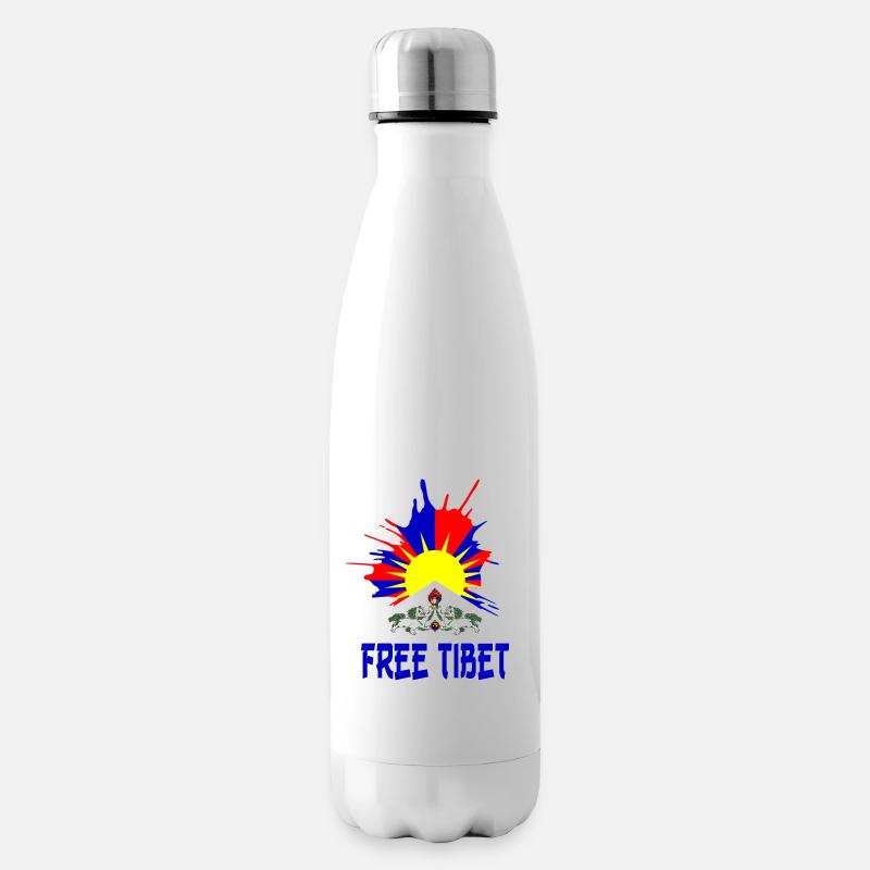 free tibet - Isolierflasche - Weiß