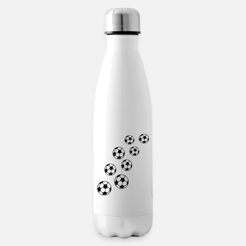 Fußball - Isolierflasche - Weiß