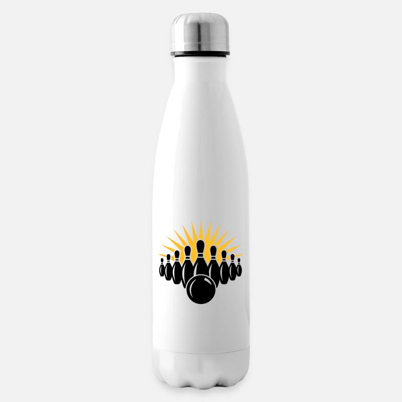 Kegeln - Isolierflasche - Weiß