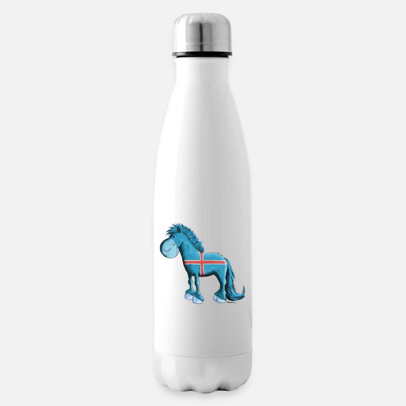 Der Isländer ist da - Isolierflasche - Weiß