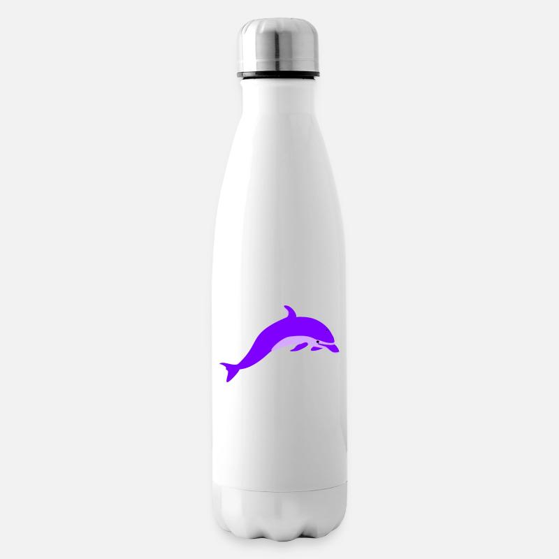 Lila delfin - Isolierflasche - Weiß