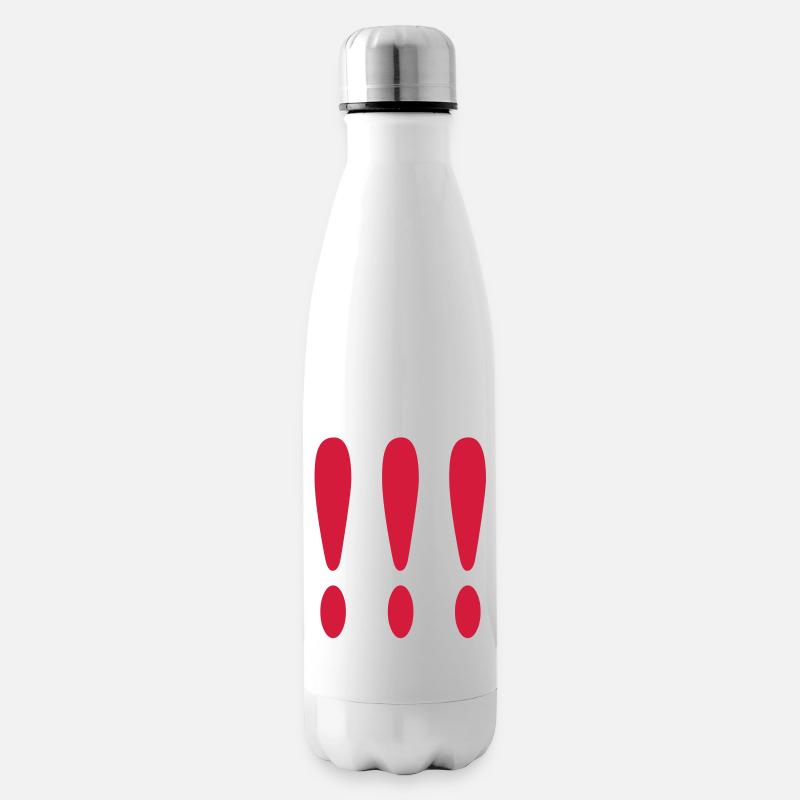 drei ausrufezeichen rot - Isolierflasche - Weiß