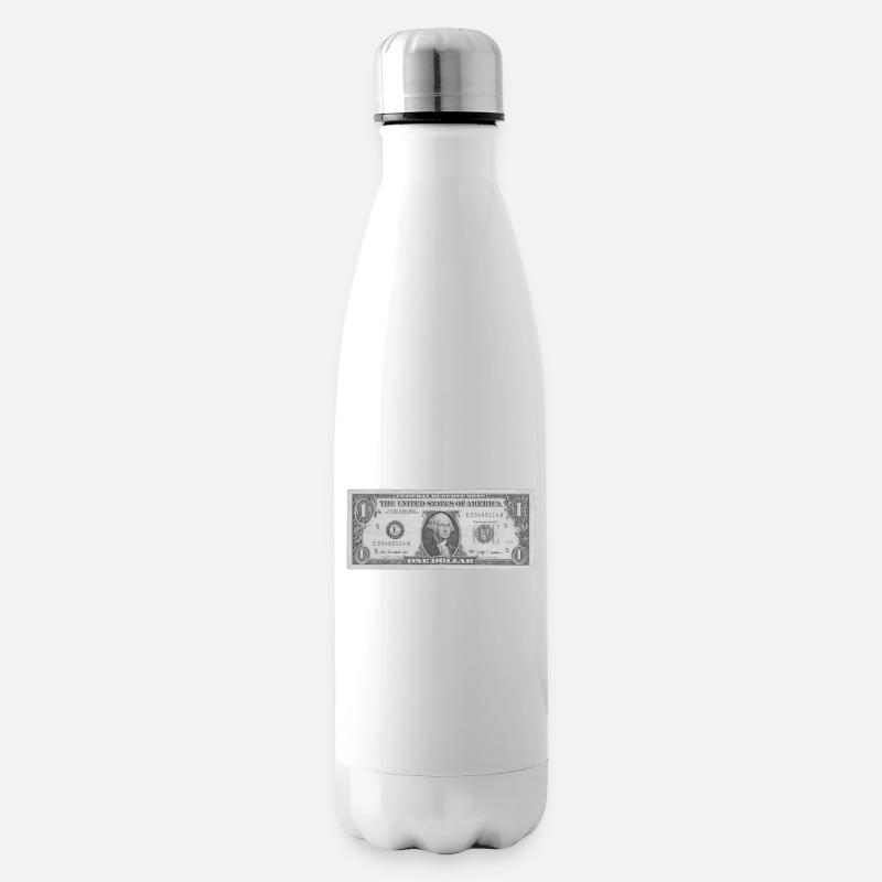 1 dollar - Insulated Water Bottle - white