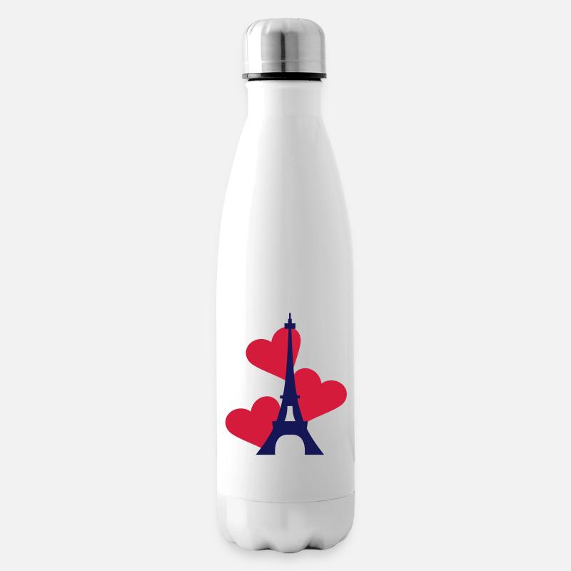 Love Eiffeltoren / Eiffeltower / Tour Eiffel - Insulated Water Bottle - white