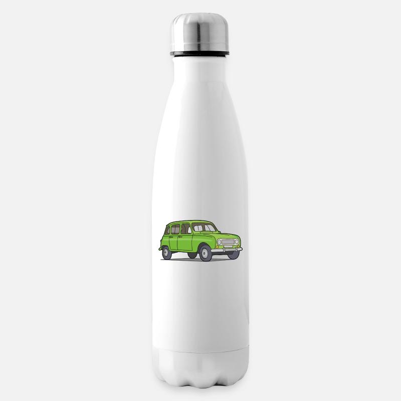 Grüner R4 (Auto) - Isolierflasche - Weiß