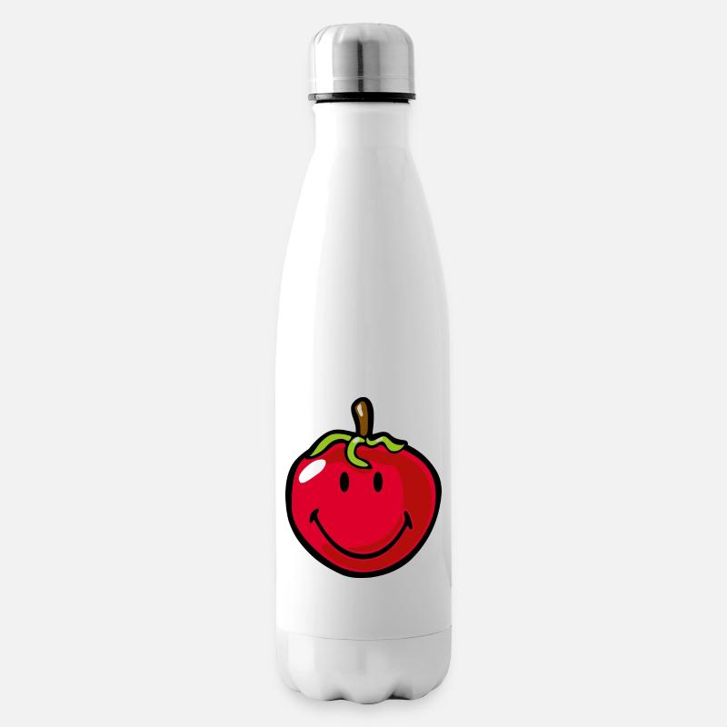 Smiley Tomato - Isolierflasche - Weiß