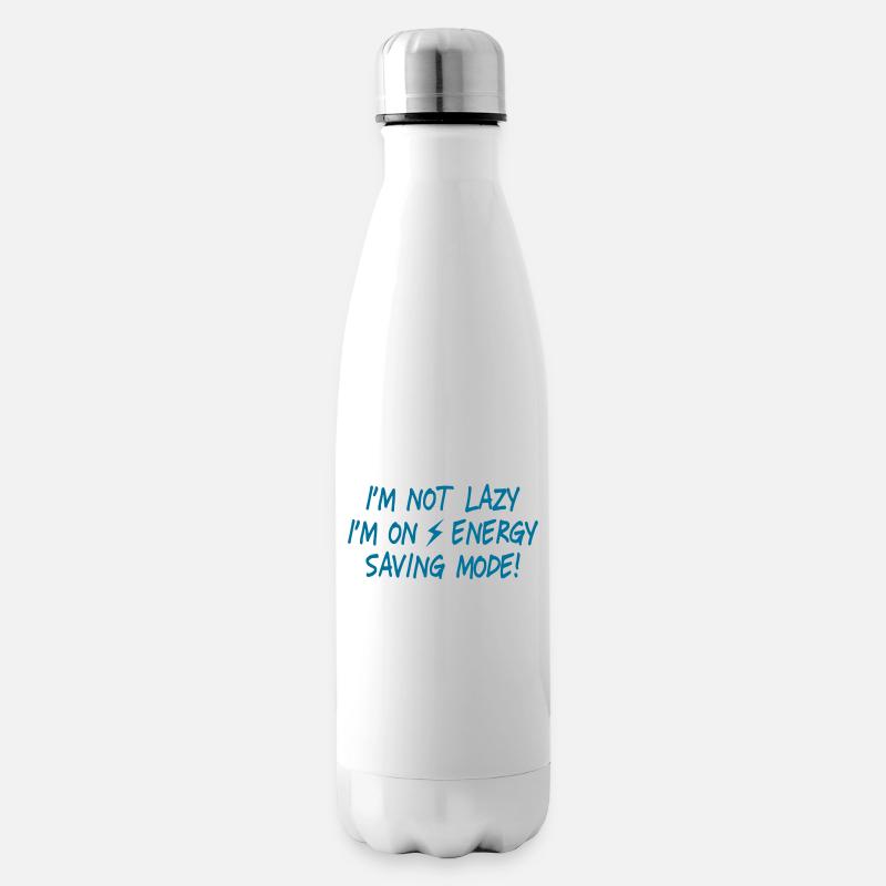 I'm not lazy, I'm on energy saving mode II - Bouteille isotherme - blanc