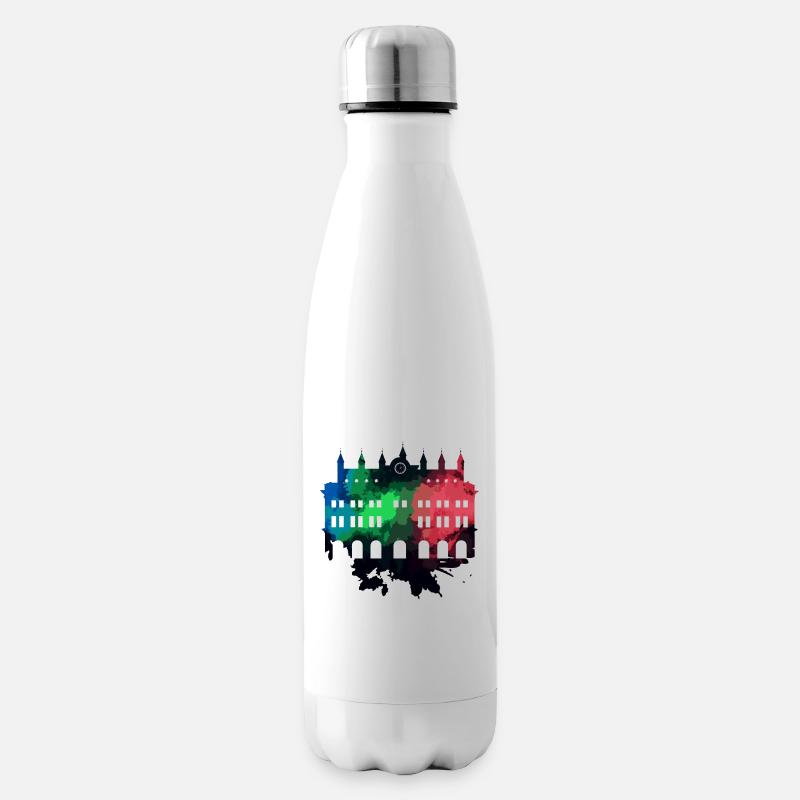 Rostocker Rathaus - Rostock - Isolierflasche - Weiß