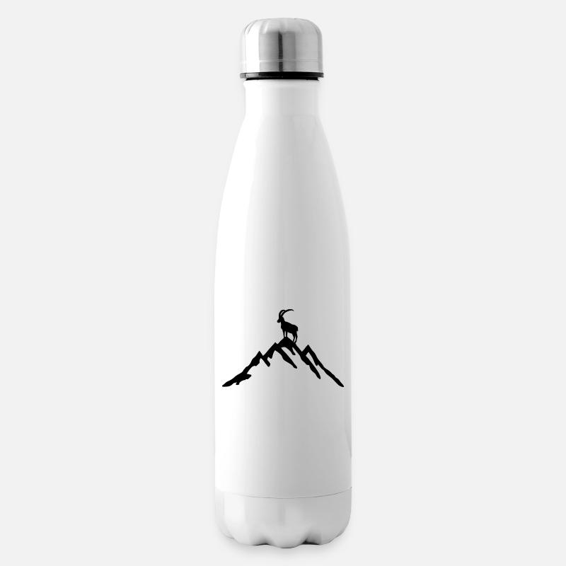 Mountain and Ibex - Bouteille isotherme - blanc