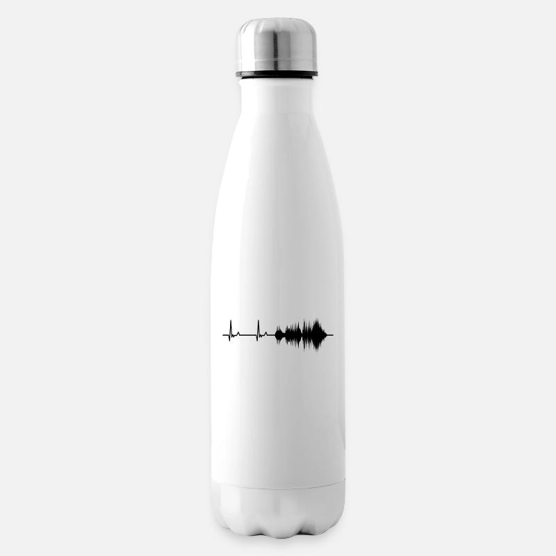 Tontechniker Herzschlag - Isolierflasche - Weiß
