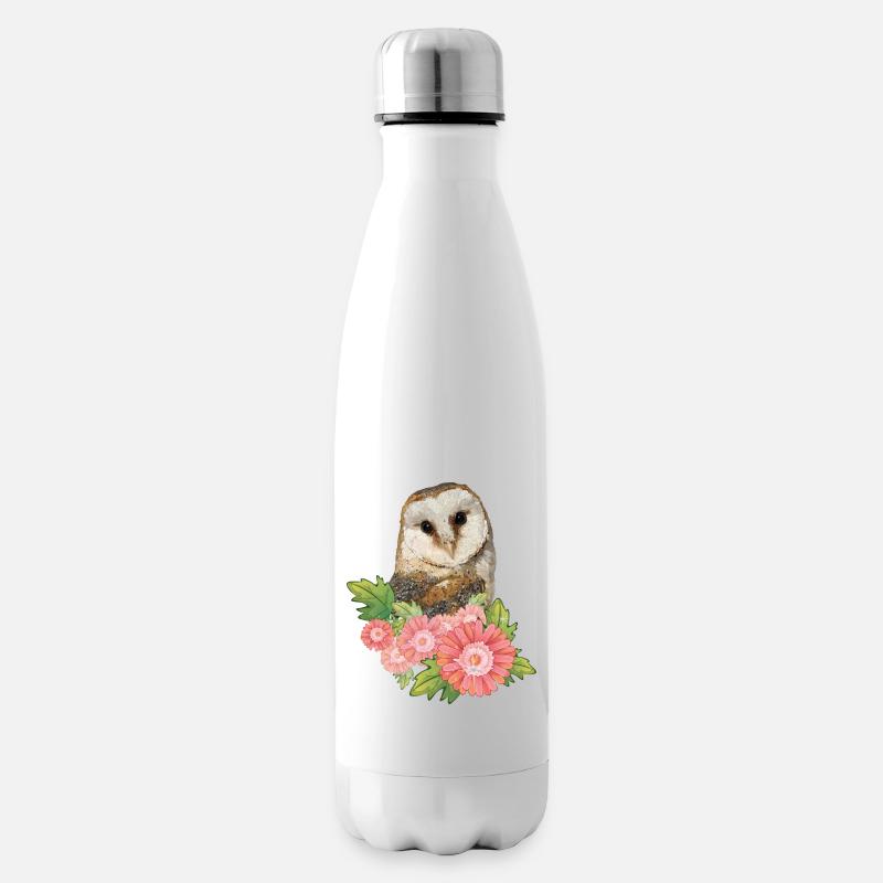 Common owl - Insulated Water Bottle - white
