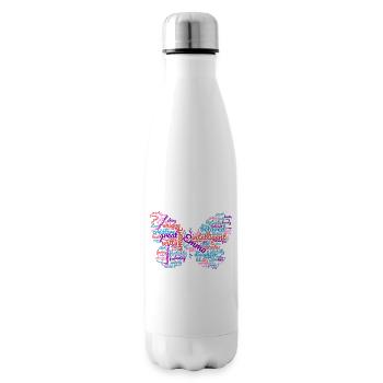 Emma wordcloud butterfly gift for Emma - Insulated Water Bottle - white - Right
