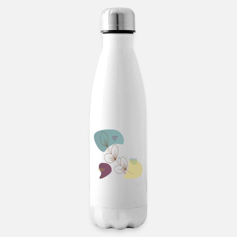 Feuilles - Bouteille isotherme - blanc