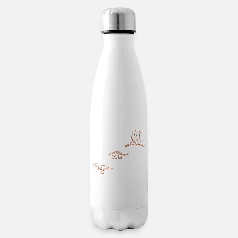 Dinosaurier - Isolierflasche - Weiß