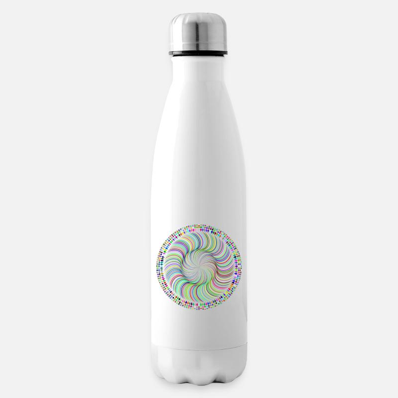 Moire Mandala Twist - Isolierflasche - Weiß