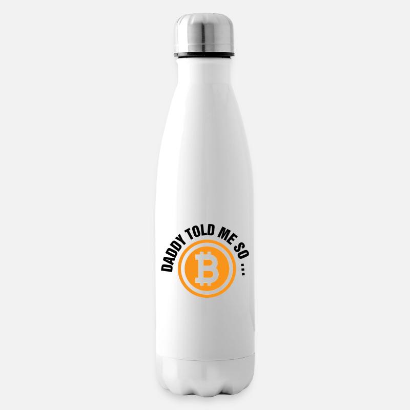 Bitcoin Vatertag - Isolierflasche - Weiß