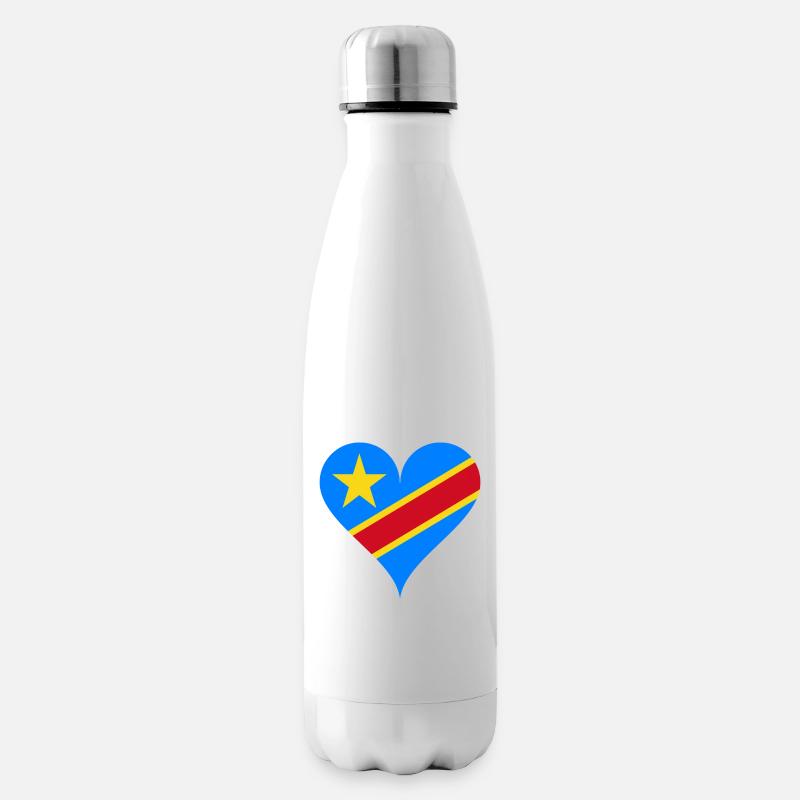 I Love Congo - Bouteille isotherme - blanc