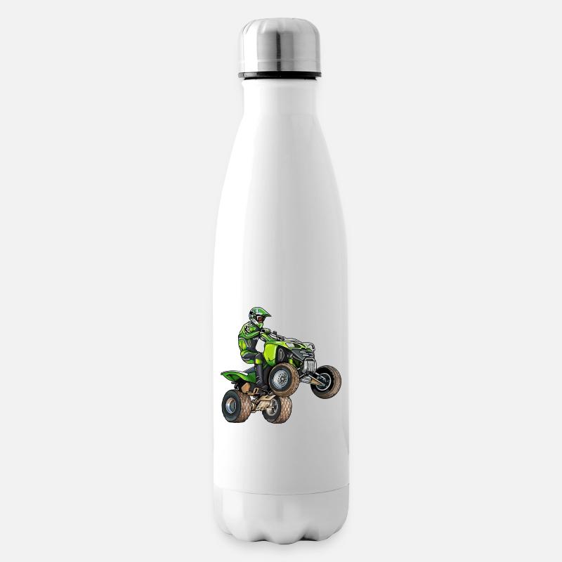 Quad Motorrad - Isolierflasche - Weiß