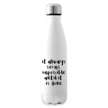 citations citation motivation inspiration impossible - Bouteille isotherme - blanc - Droite